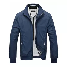 Chaqueta Bomber Rompeviento Casual Para Hombre