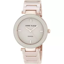 Reloj Anne Klein, Piedras Genuinas,ceramica,marfil/gold Rose