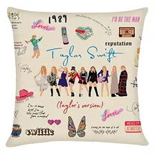 Fundas De Almohada De Merchandising De Swifties Decorac...