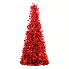 Arbol Arbolito Navideño Navidad 25cm Color Rojo