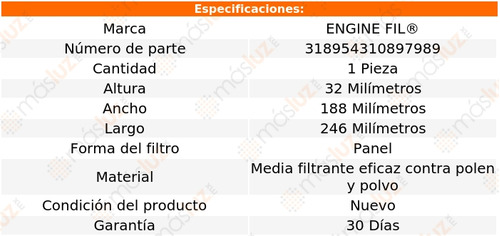 1- Filtro De Cabina Gl450 2015/2016 Engine Fil Foto 2