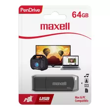 Pendrive Maxell Usbpd 64gb 2.0 Colores Color Gris