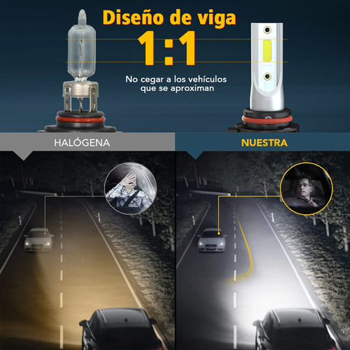 Para Jeep Liberty2008-2012 4x Led Faro Delantero 4 Bombillas Foto 6