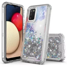 Funda Para Samsung Galaxy A02s - Transparente Con Brillos