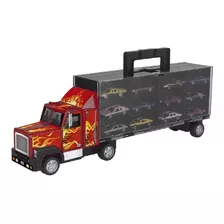 Brinquedo Carreta Com 12 Carrinhos Miniatura 7304 - Braskit