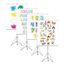 Kit 4 Banners Educativos Pedagógicos Infantil Autismo Aba