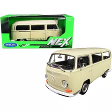 1972 Volkswagen Bus T1 Combi Blanco Welly Esc 1:24 Caja Ind