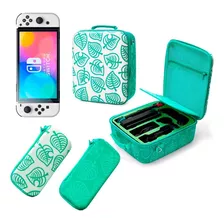 Pack Maleta Switch Y Oled Verde Ac +estuche Ac+mica Oled