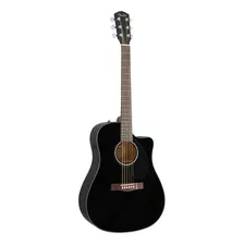 Guitarra Electroacústica Fender Classic Design Cd-60sce Para Diestros Black Brillante