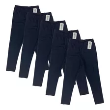 Kit 5 Calça Legging Escolar Infantil Juvenil Menina 6 Ao 16