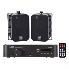 Kit Par Caixa De Som Ambiente Sp400 60wrms+receiver 50w Rms