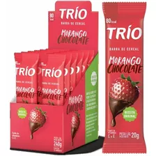 Barra De Cereal Trio Morango Com Chocolate Cx 12 - Kit Com 2