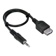 Cabo Usb Fêmea 3,5m X P2 Entrada Auxiliar C/ 20 Cm