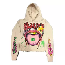 Mouth Print Pullover Hooded Loose Street Funny Sweat