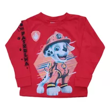 Camiseta Marshal Manga Longa Patrulha Canina Fantasia