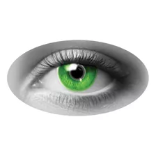 Pupilentes Verdes Terror Creepy Eyes Para Disfraz Accesorio Color Verde