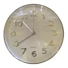 Reloj De Pared Grande Silencioso 25cm Diámetro Colores 