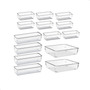 Kit Organizadores Com 14 Multiuso Gavetas Empilhavel Transparente
