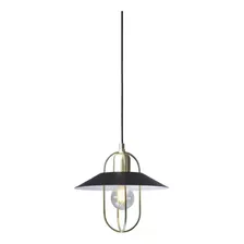 Lustre Pendente Brooklyn Aço 300mm Decorativa Cor Preto/dourado 110v/220v