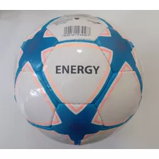 Pelota Futbol N° 5 Energy 102018 Shine Blanco Con Negro Color Celeste Con Naranja