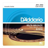Cuerdas D'addario Ez910 Para Guitarra AcÃºstica 11/52 Dadario