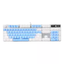 Teclado Mecanico Gaming Blue Switch Retroiluminado Blanco/az