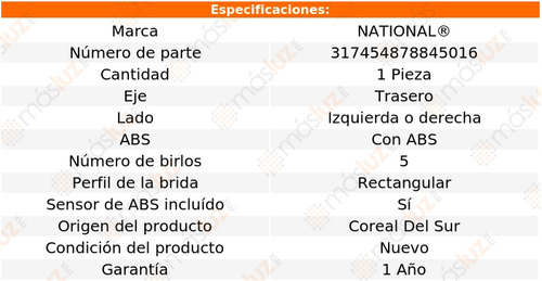 1- Maza Trasera Izquierda O Derecha 60 Special 1993 National Foto 4