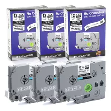 3x Fita Compatível Tze 231 P/ Brother Pt-h110 Pt-h105 Com Nf