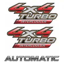 Par Adesivos Lateral Hilux 4x4 Intercooler + Automatic 2010