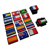 Banderas Bordadas Mochilero Paises 4.5x3 Cms C/u Por Unidad