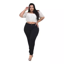 Calça Feminina Skinny Preta Plus Size