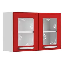 Mueble Superior Bertolini 80 Cm Evidence Color Rojo