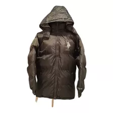 Chamarra Uspa Ultra Termica Gruesa Hombre Rojo Cafe Puffer