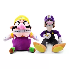 2pcs/set Super Mario Wario Waluigi Boneca Pelúcia Brinquedo