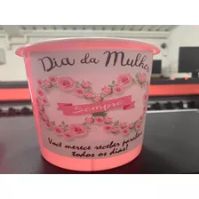 10 Balde Personalizado Pipoca Prova De Água Dia Da Mulher