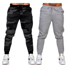 Calças Masculinas Jogger Moletom Flanelada Kit Com 2 Oferta