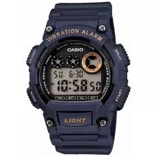 Relógio Casio Masculino Alarme Vibratório W-735h-2avdf Cor Da Correia Azul