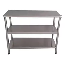 Mesa Bancada 100% Inox Fast Essencial 1,10x0,50 2p