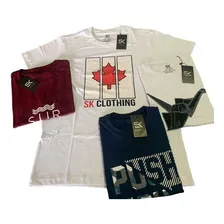 Kit 5 Camisas Camisetas Masculinas Atacado Envio Imediato