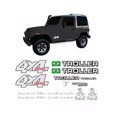 Adesivo Compatível Emblema T4 4x4 Diesel 2004 Preto F135