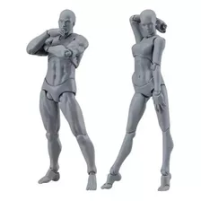 Desenho Artístico De Modelo De 2 Manequins Articulados Em Pv