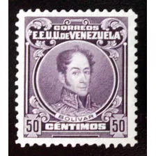 Venezuela, Sello Yv. 140 Bolivar 50c. Dentado 12 Nuevo L6840