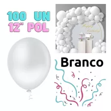 100 Bexigas Branca Latex Qualified 12 Polegadas