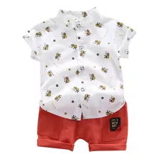 Camisa De Manga Corta Con Estampado De Abeja En U Toddler Ki