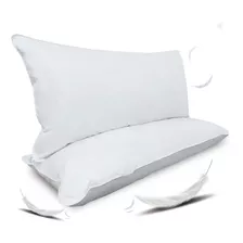 2 Almohadas De Pluma/plumón De Ganso Natural 80/20 Estándar