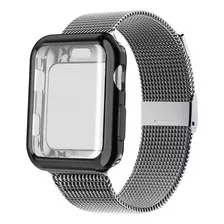 Caixa E Pulseira De Aço Para Apple Watch Series 8 7 6 5 4 Se