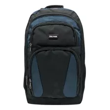 Mochila Camping Impermeável Mundi Md2291 Reforçada Zíper Cor Preto/azul