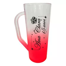 20 Copo Neca Long Drink C/ Alça 400ml Degradê Personalizado 