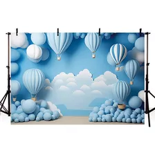 Balão De Ar Quente Avezano Backdrop Blue Sky Clouds