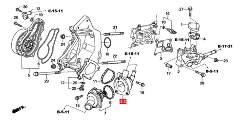 Brida Toma Agua Para Acura Tsx 2.4l 2008 Foto 6